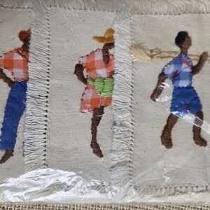 Hand Embroidered Cocktail Napkins, Made In JAMAICA